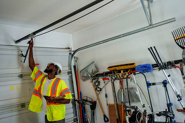 Professional Garage Door Panel Replacement technician working in Waterford, CA